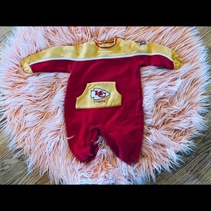 Vintage baby chiefs football one piece.